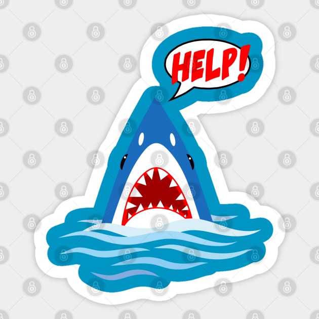 HELP THE SHARK Sticker by KIMIDIGI